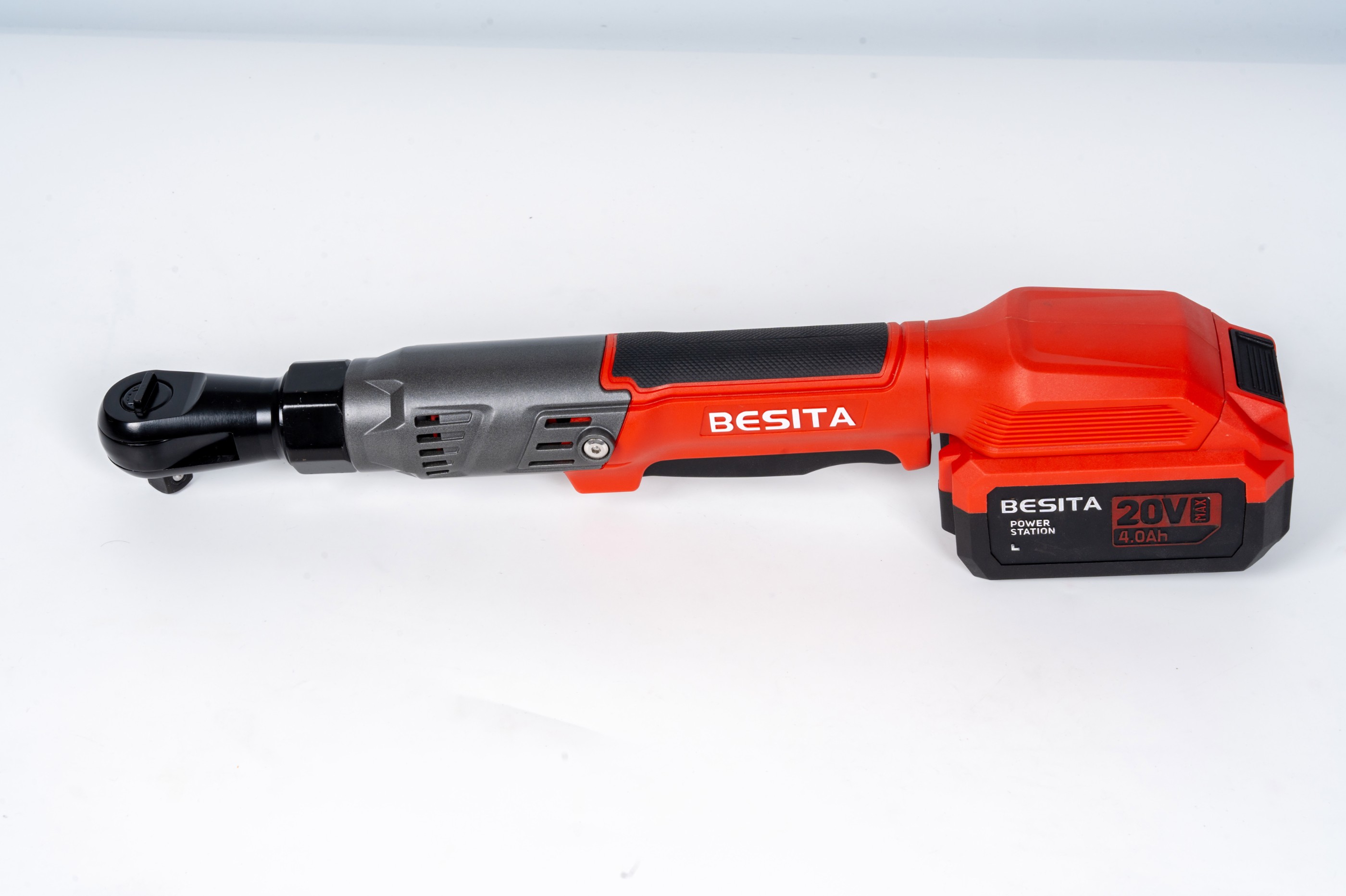 E-501-20V无刷锂电棘轮扳手（90Nm)2.0AH两电一充