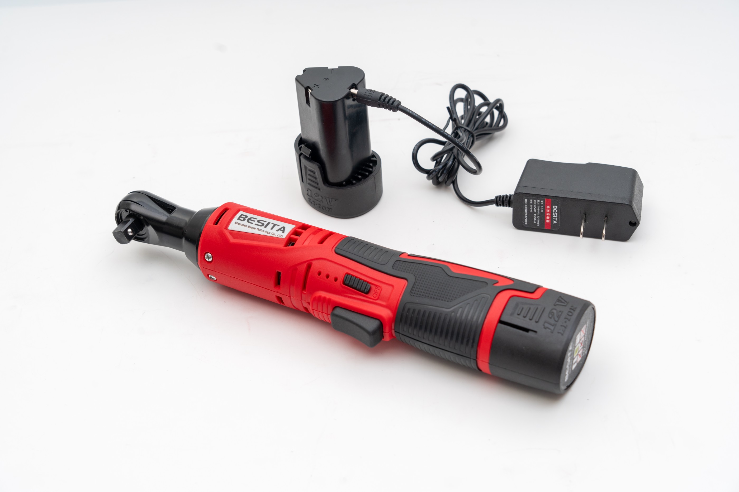 E-502-12V 3/8锂电棘轮扳手(40Nm)2.0AH两电一充