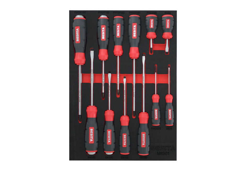 12件螺丝批工具托组套（NO.M6301)