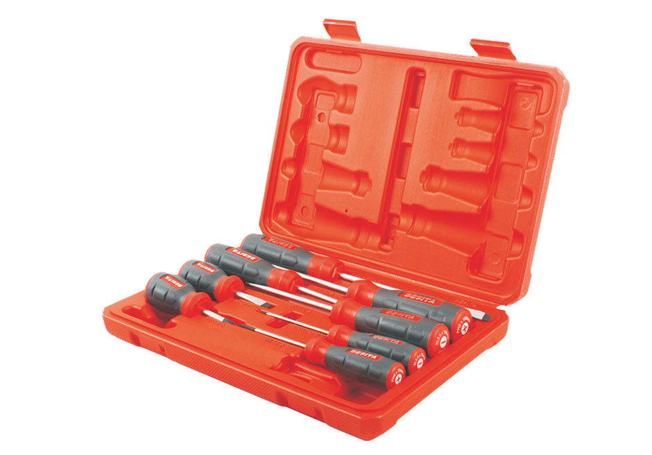 8件S2豪华双色螺丝批组套（NO.6313）