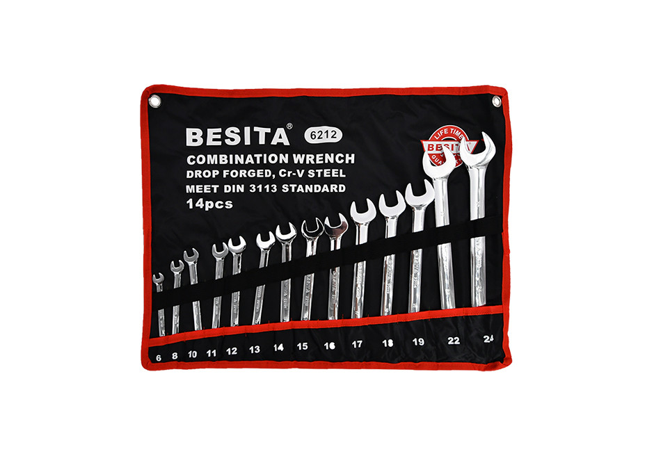 14件公制精抛光两用扳手组套（NO.6212）