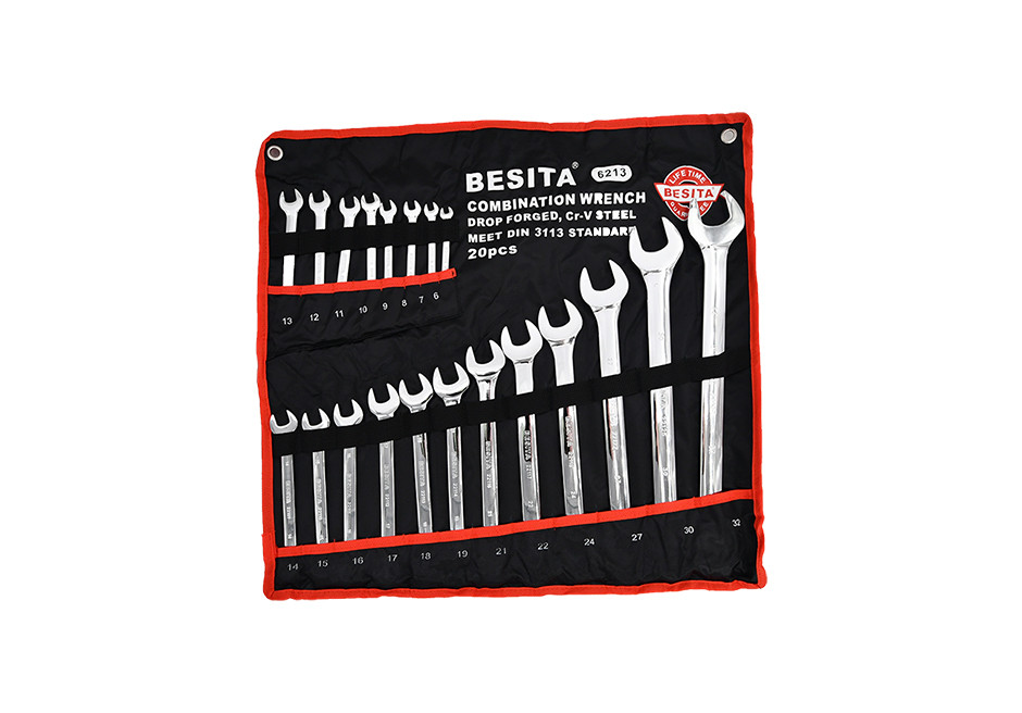 20件公制精抛光两用扳手组套（NO.6213)