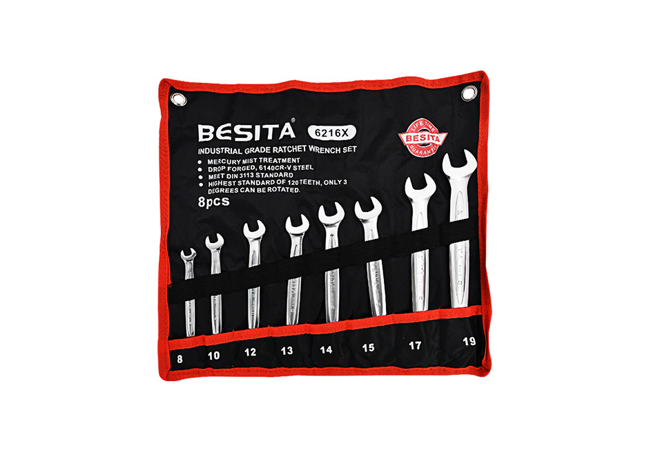 8件工业级棘轮两用扳手（水银雾）（NO.6126X）