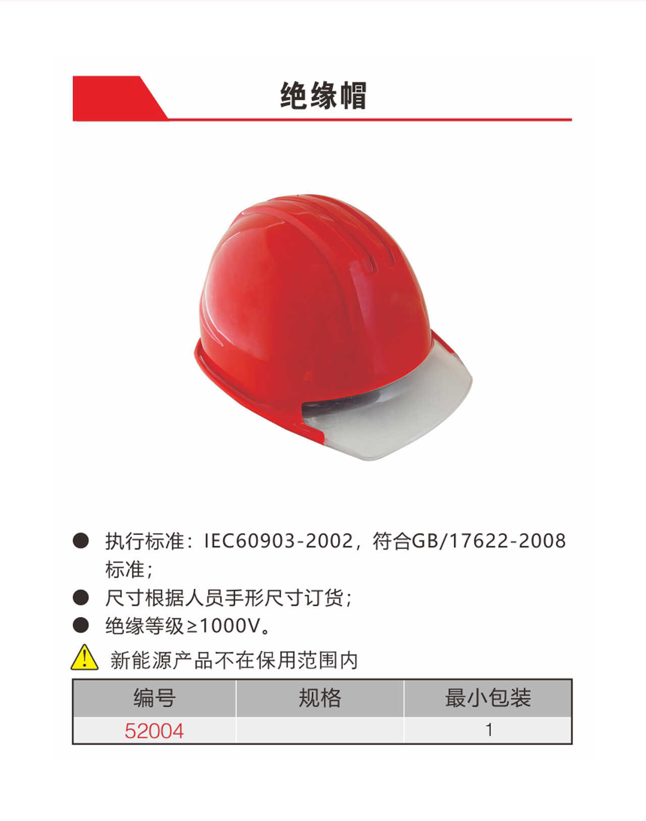 绝缘帽（NO.52004）