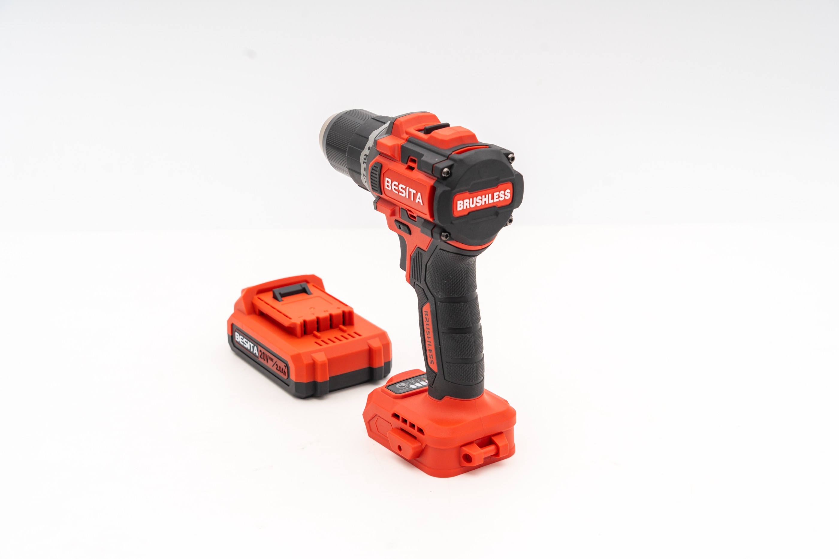 E-102-20V无刷锂电钻（60Nm)  2.0AH两电一充