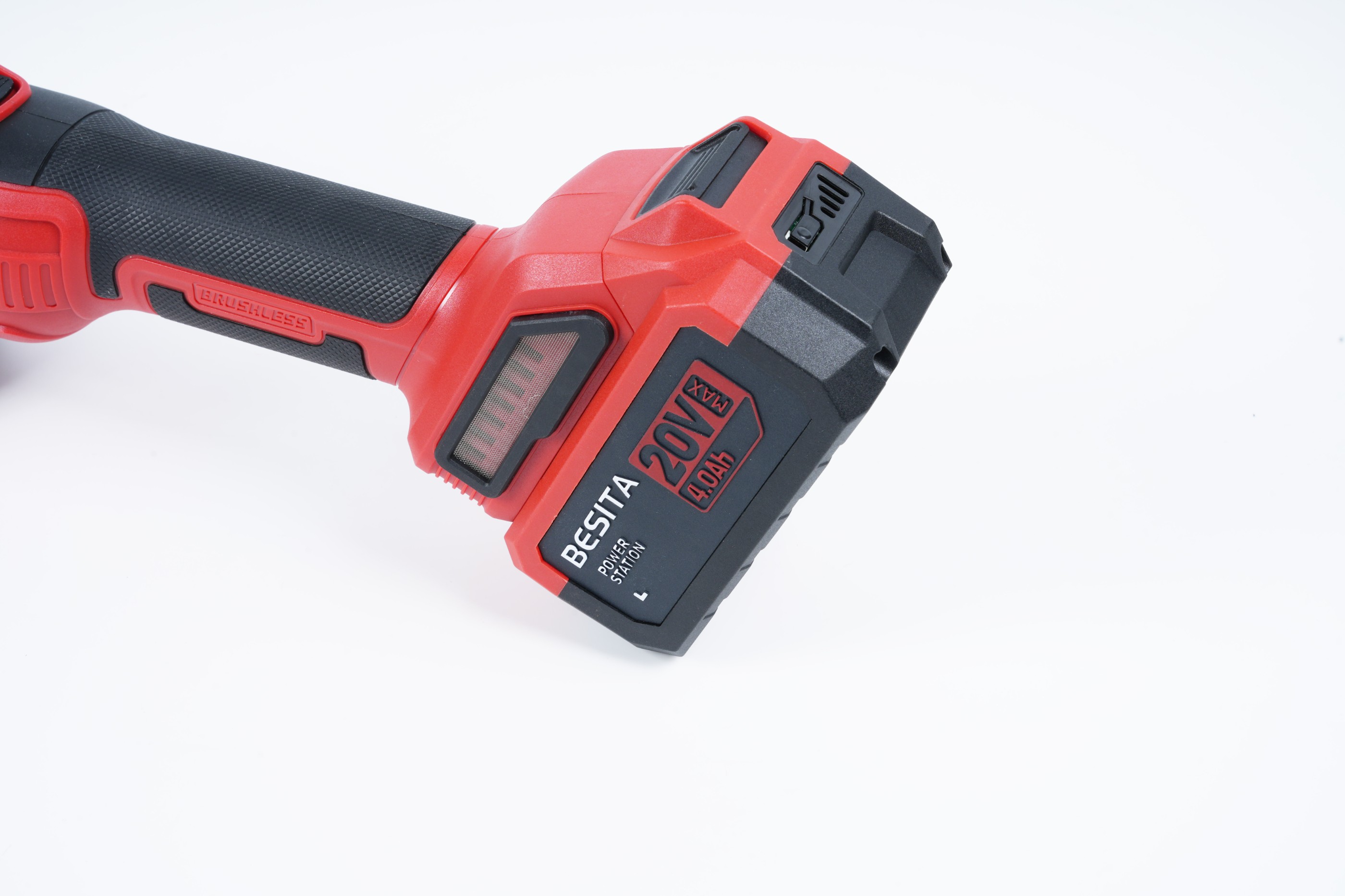 E-601-20V无刷锂电角磨  4.0AH两电一充