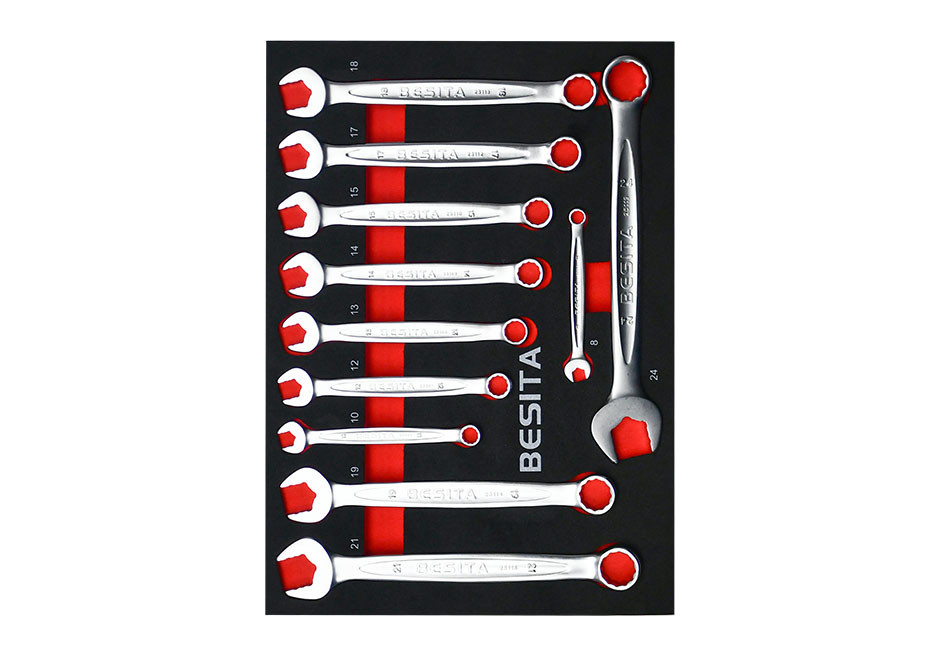 11件工业级止滑两用扳手（水银雾）(NO.M6205)